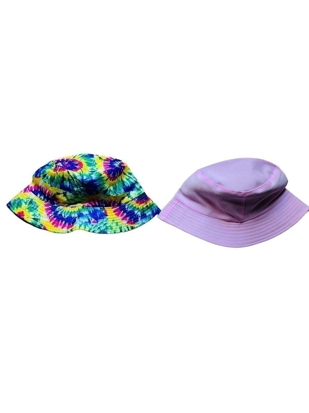2 Reversible bucket hats tie dye both side and other pink and black other side